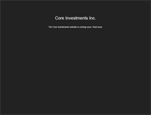 Tablet Screenshot of coreinvestmentsinc.com